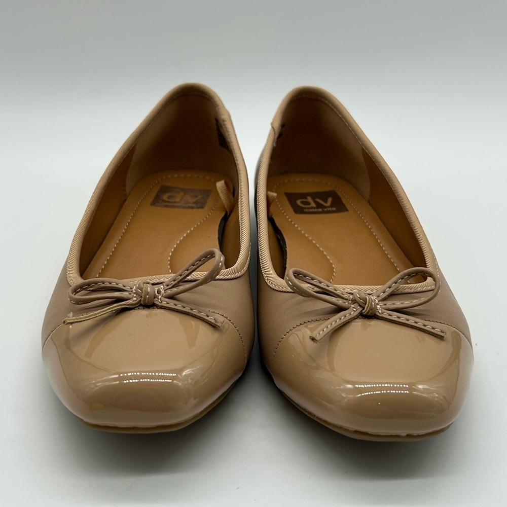 DV by Dolce Vita Moxy Nude Beige Patent Ballet Vegan Flats Women’s Size 8 NIB - Picture 6 of 11
